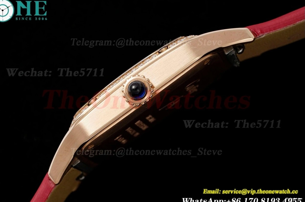 Dial SA Dia Dumont Quartz Red Silver AF RG Santos 0510